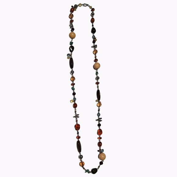 Artisan Boho Multi Gem Beaded Statement Necklace Fashion Jewelry Women - Picture 2 of 7